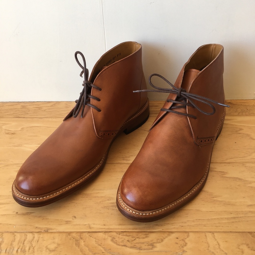Stacy Adams Brown Leather Chukka Boot 11 D Lace Up Goodyear Welted